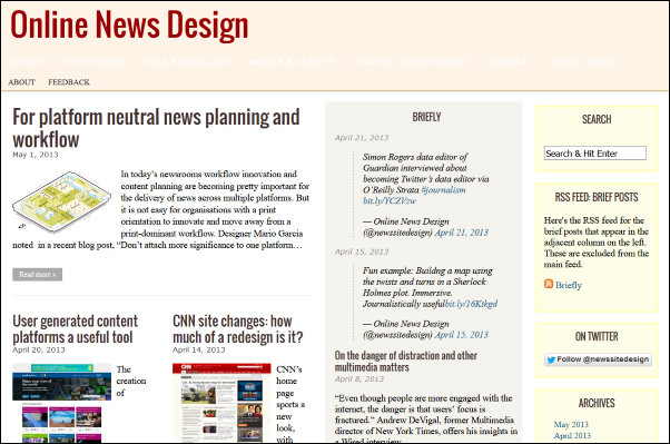 Screenshot of Onlinenewsdesign.com